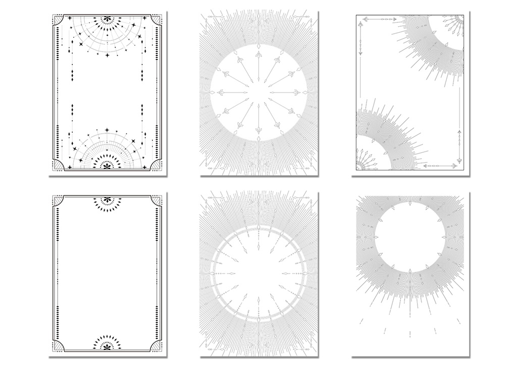 同人誌表紙用素材 モノクロフレーム06