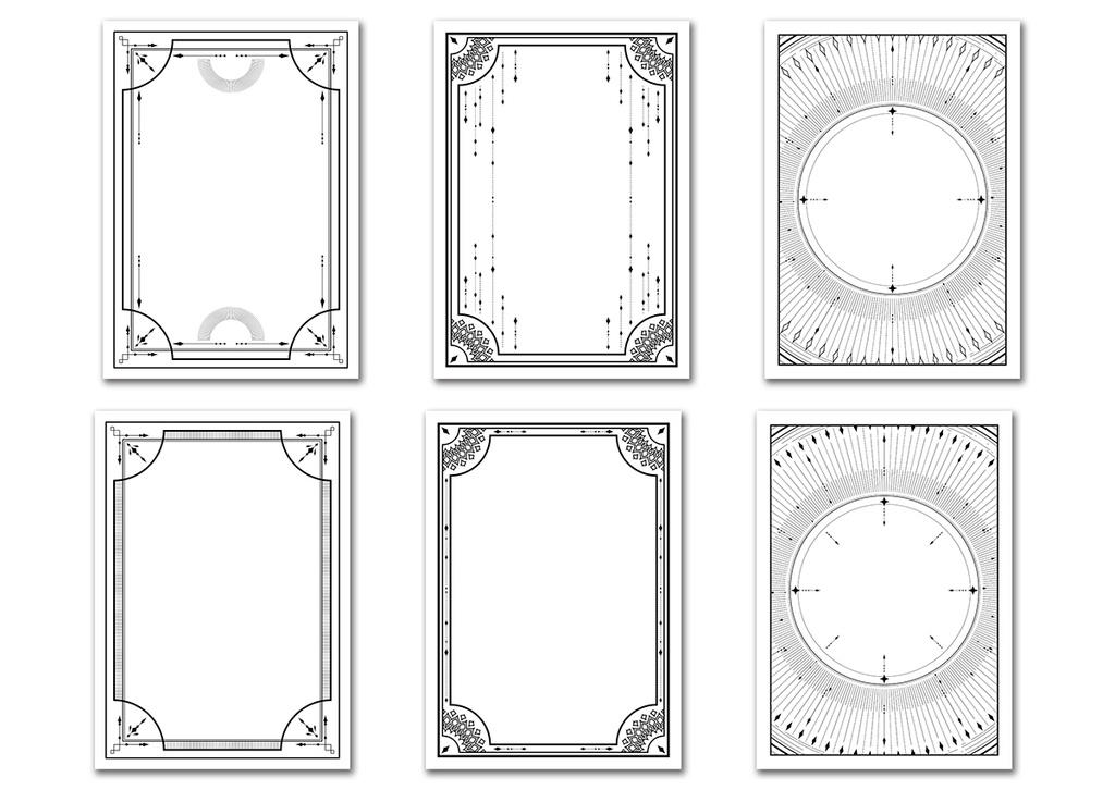 同人誌表紙用素材 モノクロフレーム06