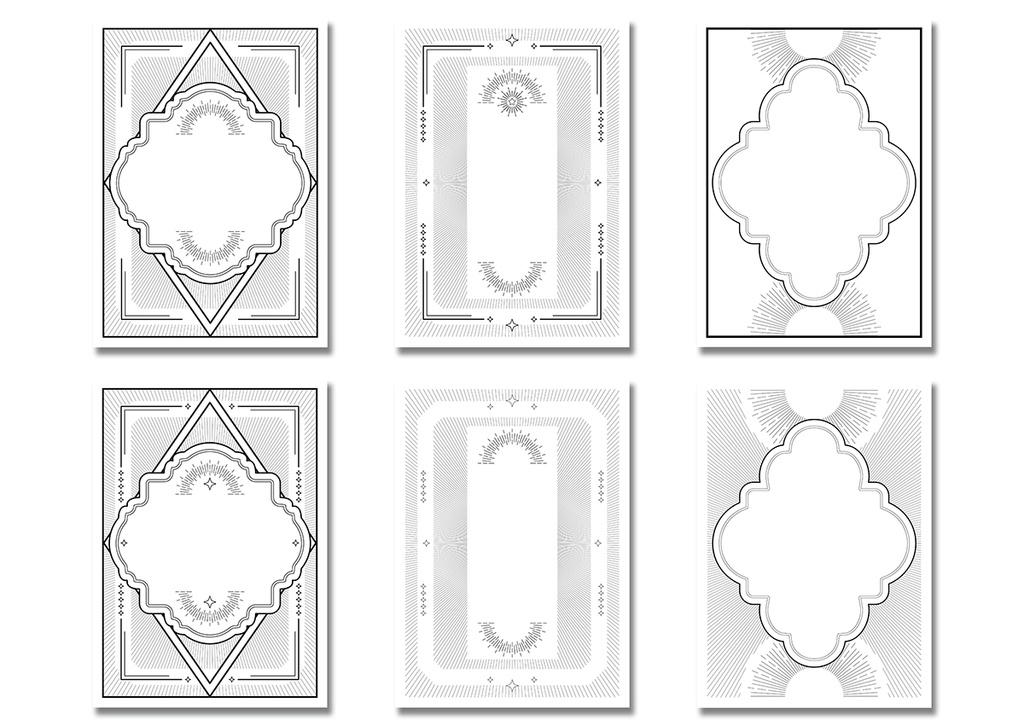 同人誌表紙用素材 モノクロフレーム 07