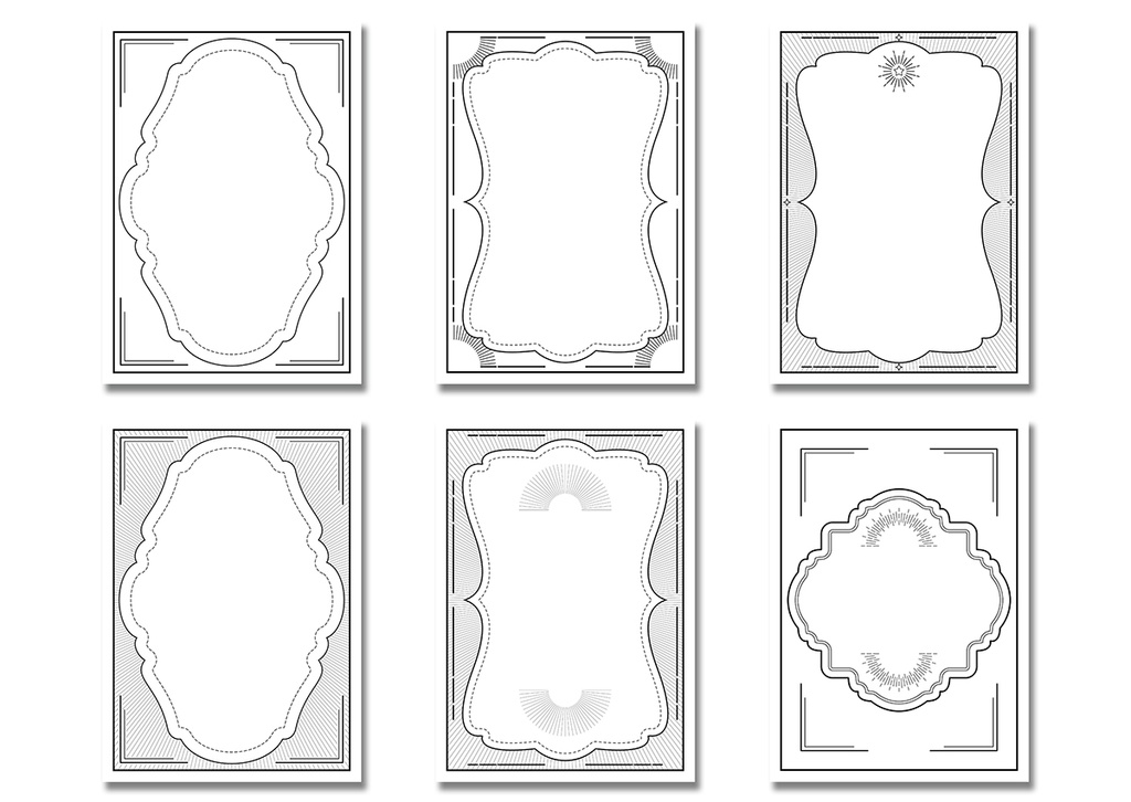 同人誌表紙用素材 モノクロフレーム 07
