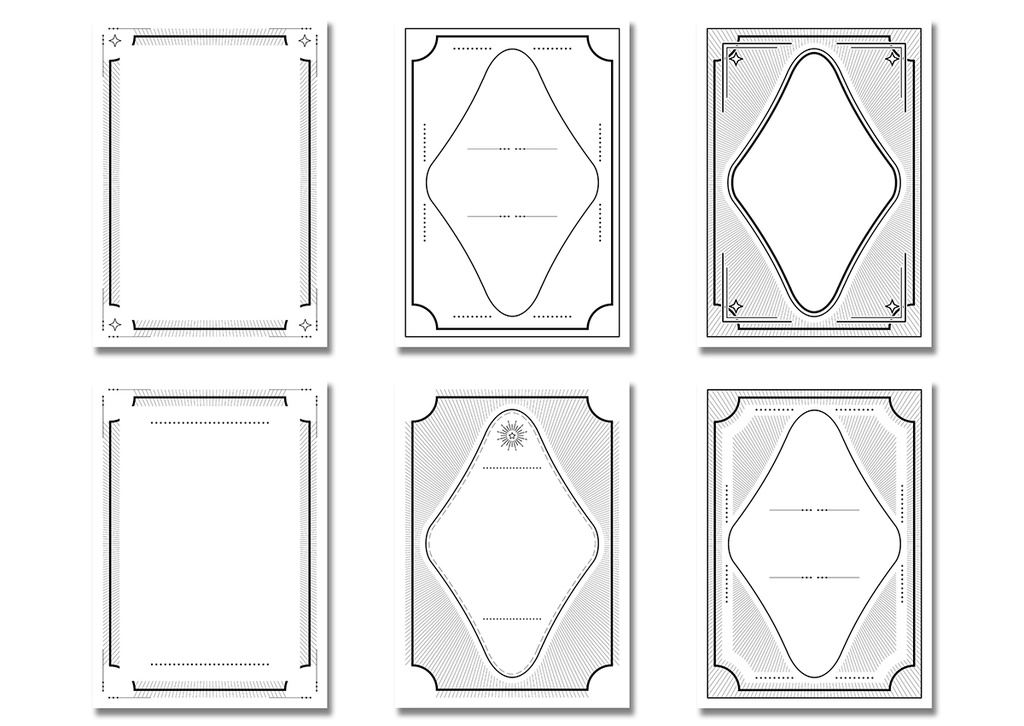 同人誌表紙用素材 モノクロフレーム 07