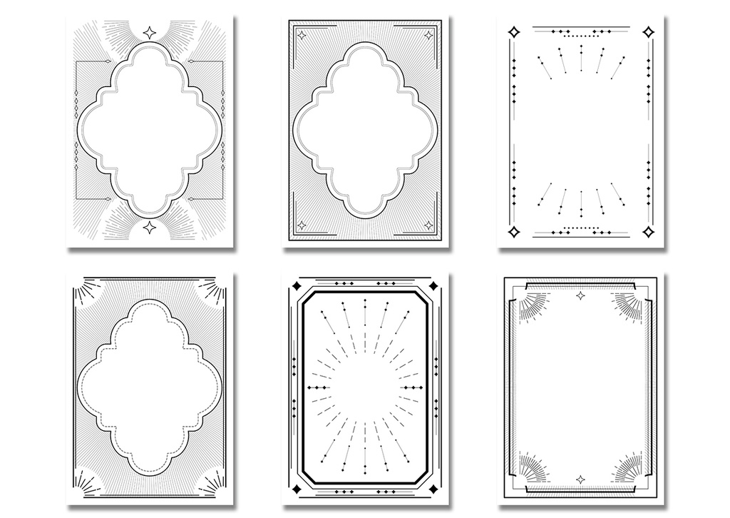 同人誌表紙用素材 モノクロフレーム 07