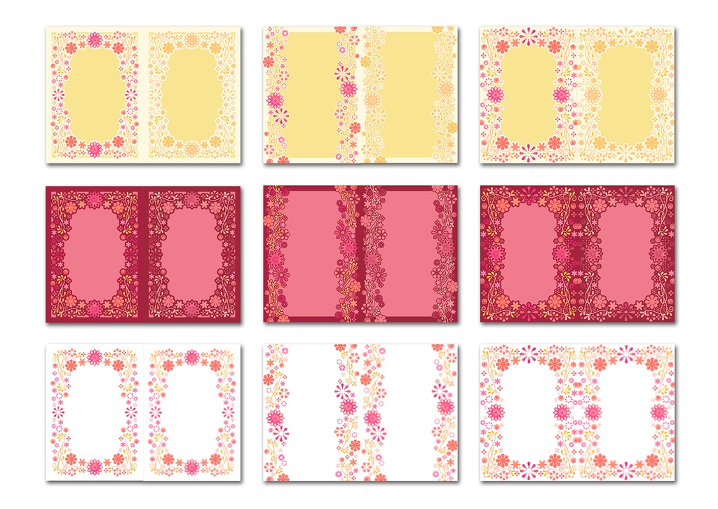 同人誌表紙用素材 花紋様 03