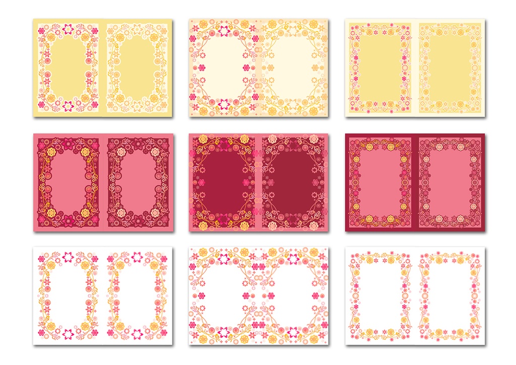 同人誌表紙用素材 花紋様 03