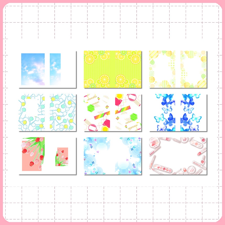 同人誌表紙用素材 バラエティー001(背幅つき)