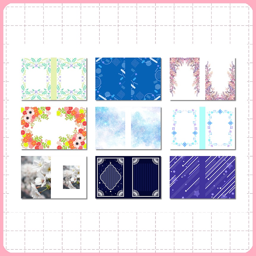 同人誌表紙用素材 バラエティー001(背幅つき)