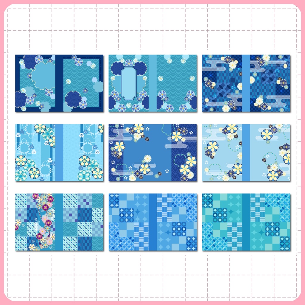 同人誌表紙用素材 バラエティー 夏色和柄