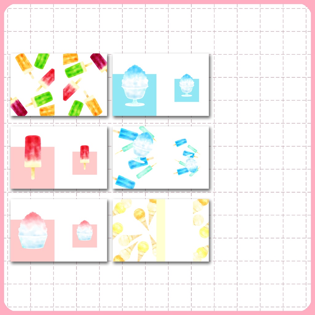 同人誌表紙用素材 バラエティー 夏柄