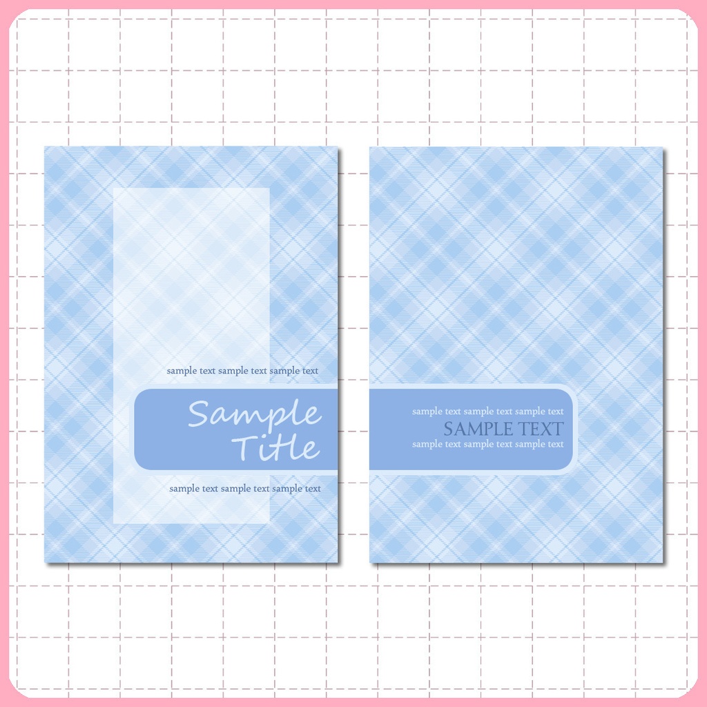 同人誌表紙素材 青いタータンチェックのパターン