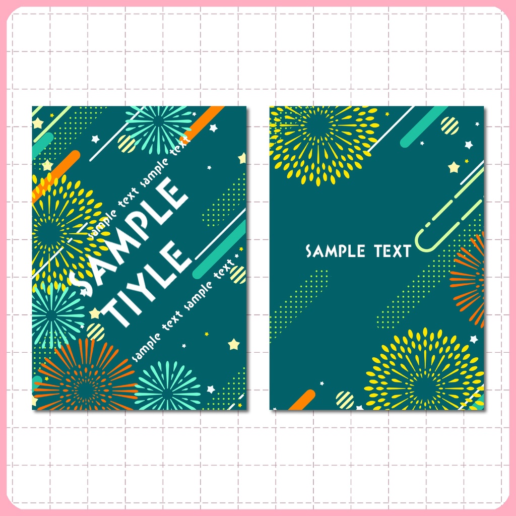 同人誌表紙用素材 ポップな花火