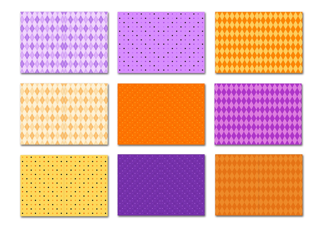 同人誌表紙用素材 ハロウィンカラーのパターン