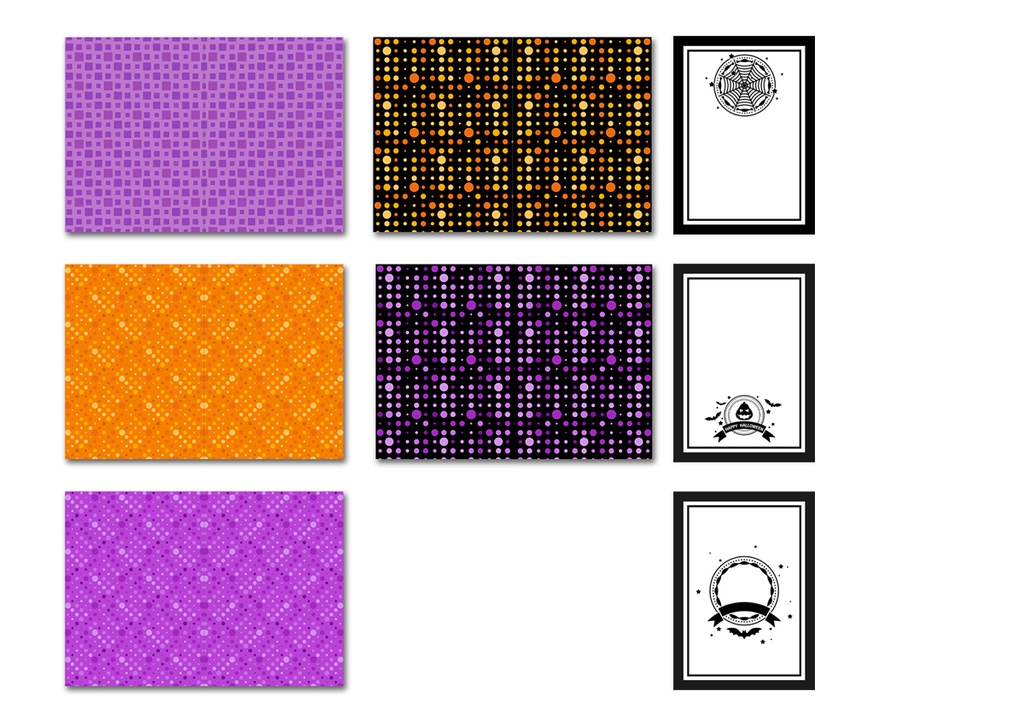 同人誌表紙用素材 ハロウィンカラーのパターン