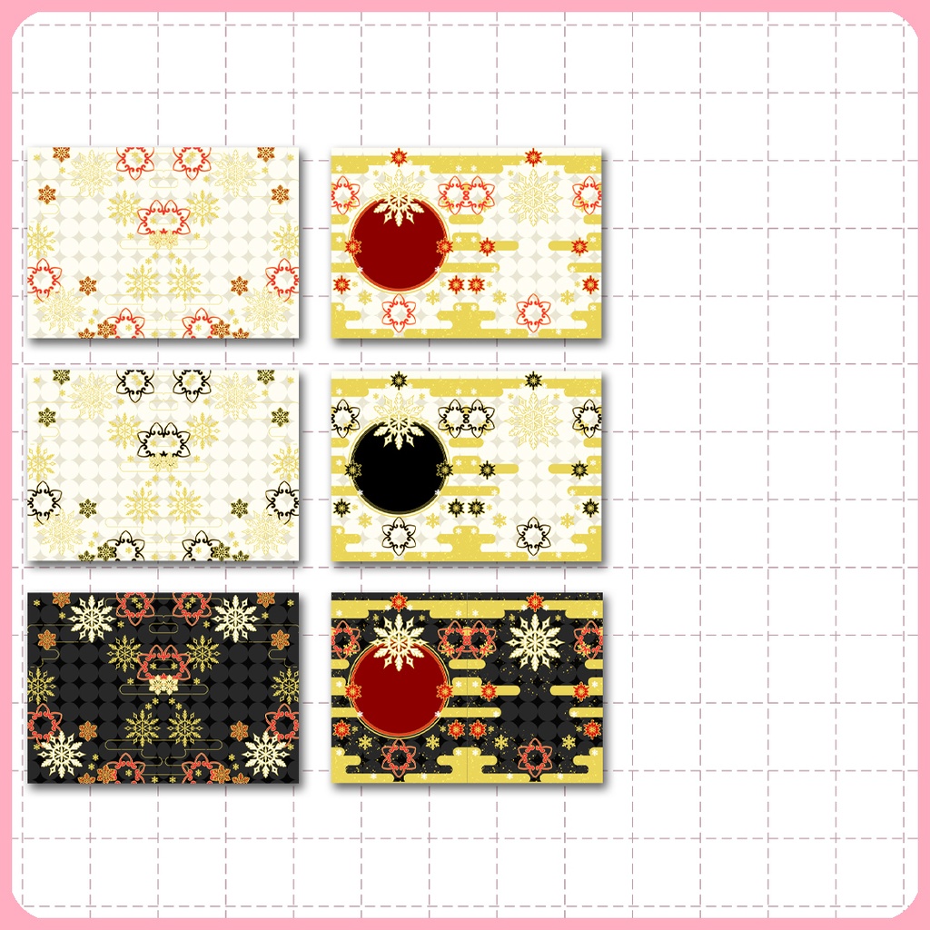 同人誌表紙用素材 雪華和柄