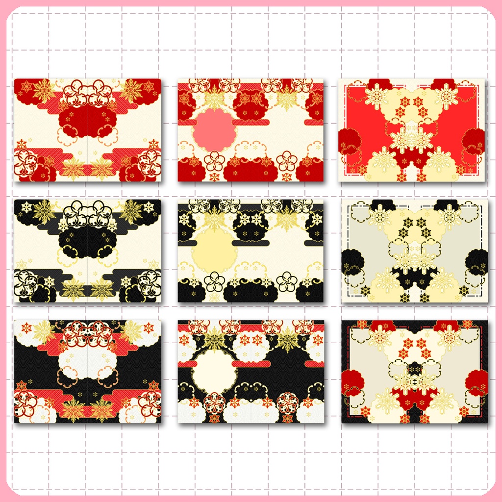 同人誌表紙用素材 雪華和柄