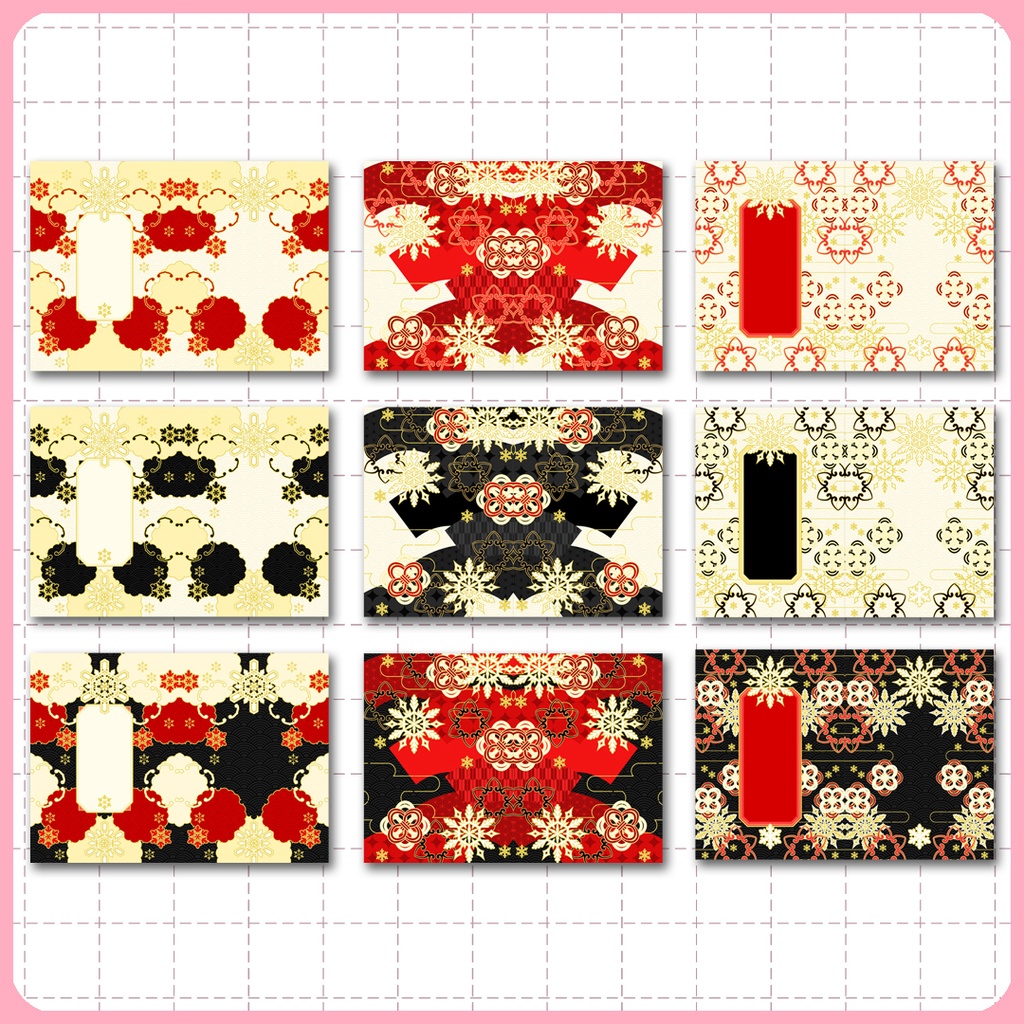 同人誌表紙用素材 雪華和柄