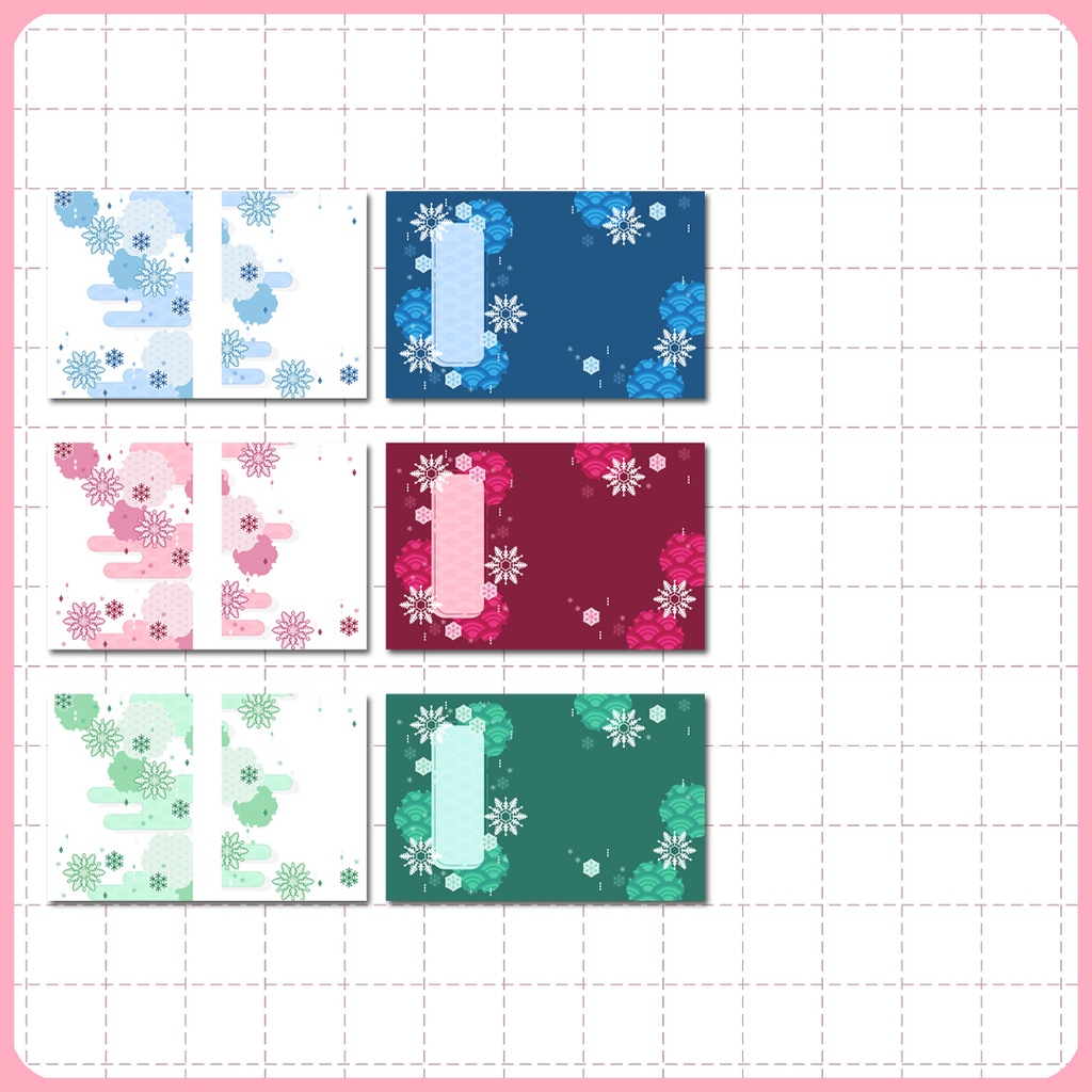 同人誌表紙用素材 雪花和柄 02