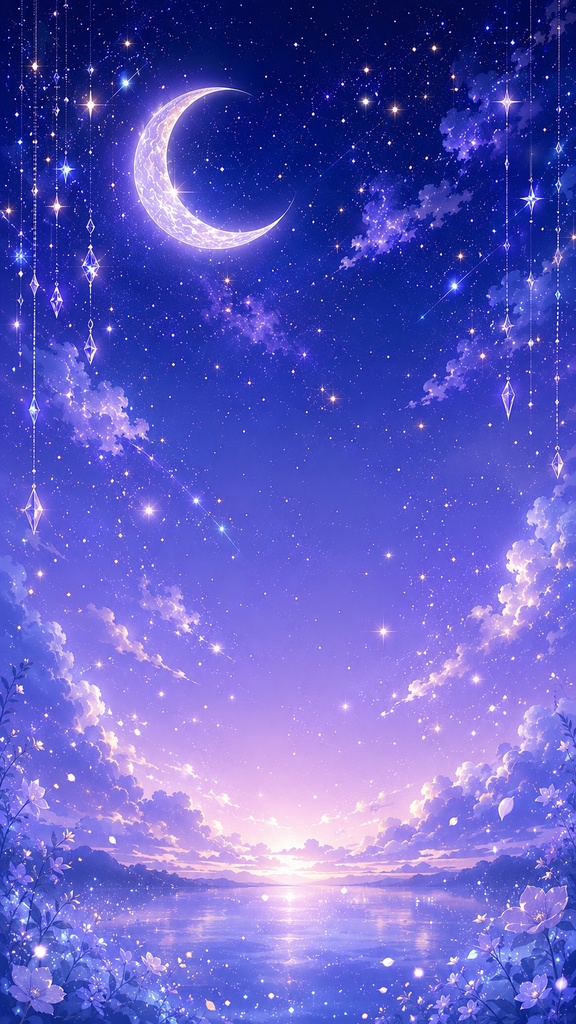 Moonlight Fantasy|幻想的な月夜の動く配信背景【縦型あり】
