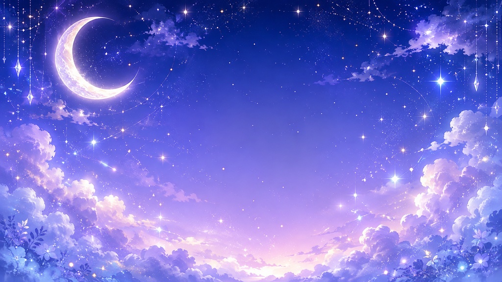 Moonlight Fantasy|幻想的な月夜の動く配信背景【縦型あり】