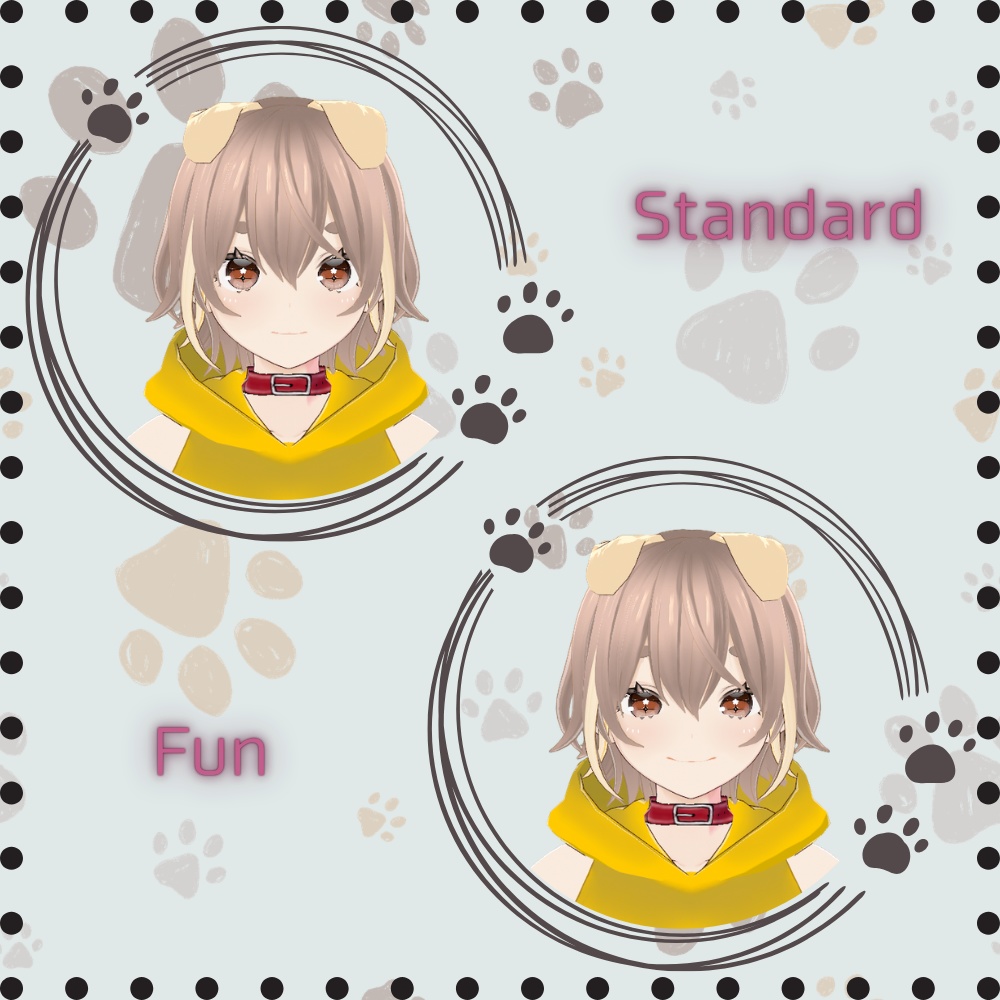 【VRoidモデル+OBSオーバーレイセット】キャラメル