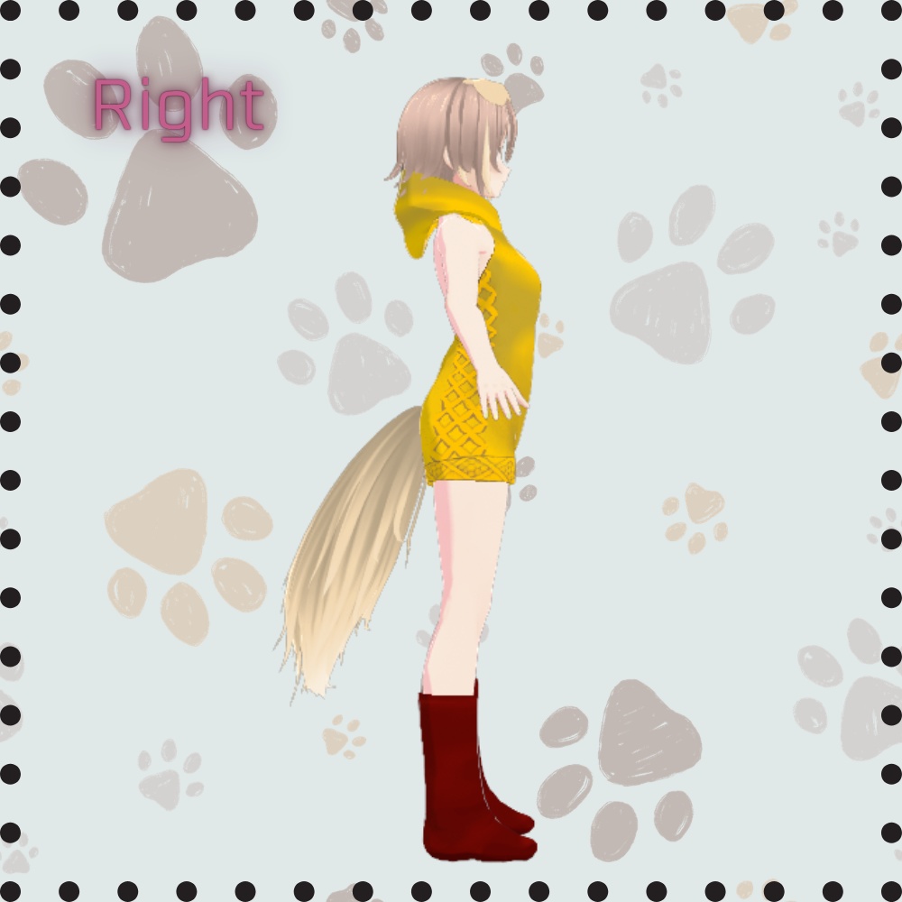 【VRoidモデル+OBSオーバーレイセット】キャラメル