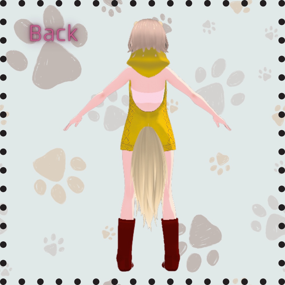 【VRoidモデル+OBSオーバーレイセット】キャラメル