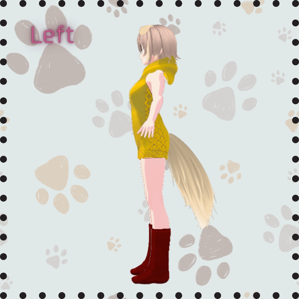 【VRoidモデル+OBSオーバーレイセット】キャラメル