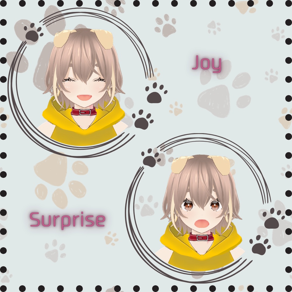 【VRoidモデル+OBSオーバーレイセット】キャラメル
