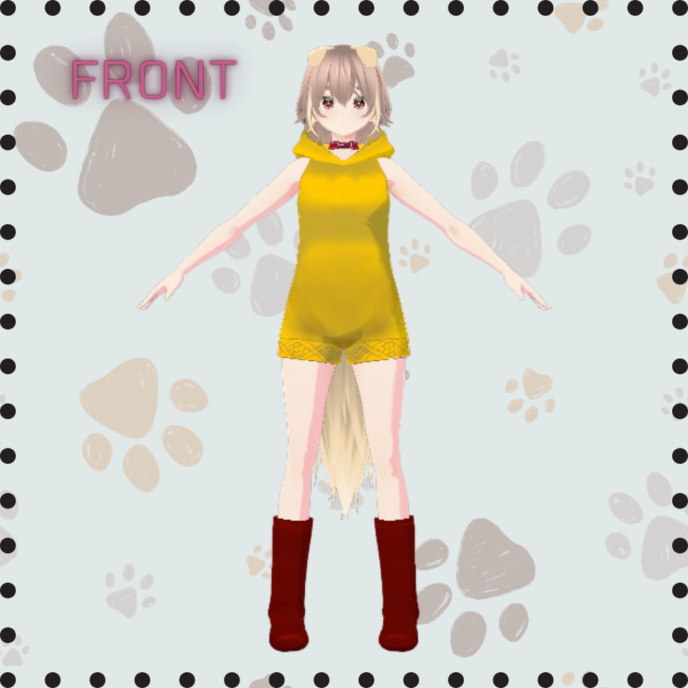 【VRoidモデル+OBSオーバーレイセット】キャラメル