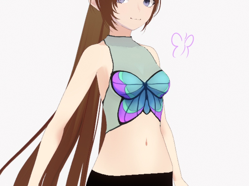 [VRoid] Butterfly Top