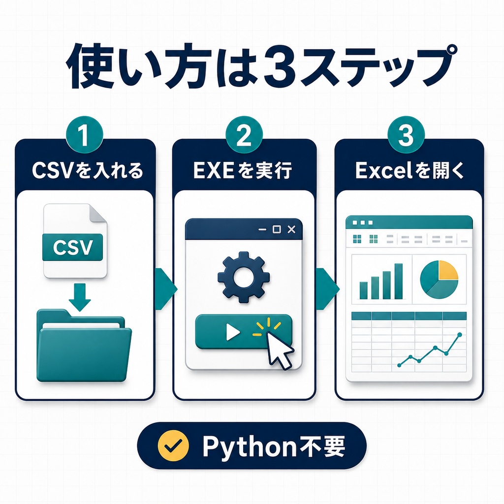 【無料】BOOTH売上ダッシュボード Lite|Excelで売上・商品別実績を見える化
