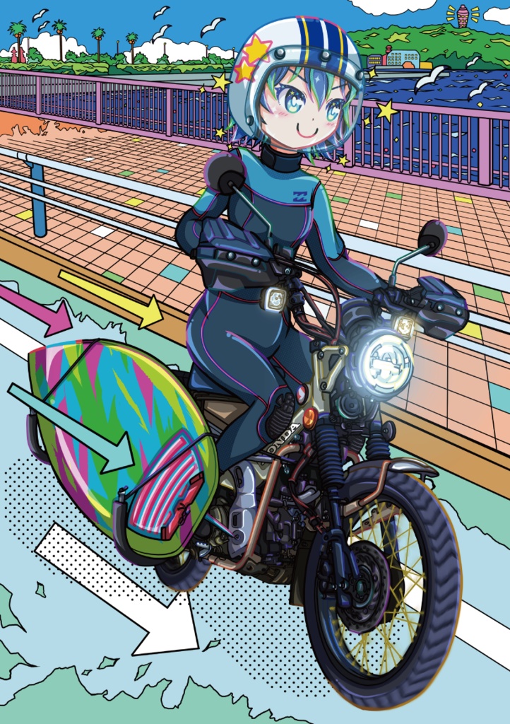 なぎさポストカード(CT125ハンターカブ)🛵