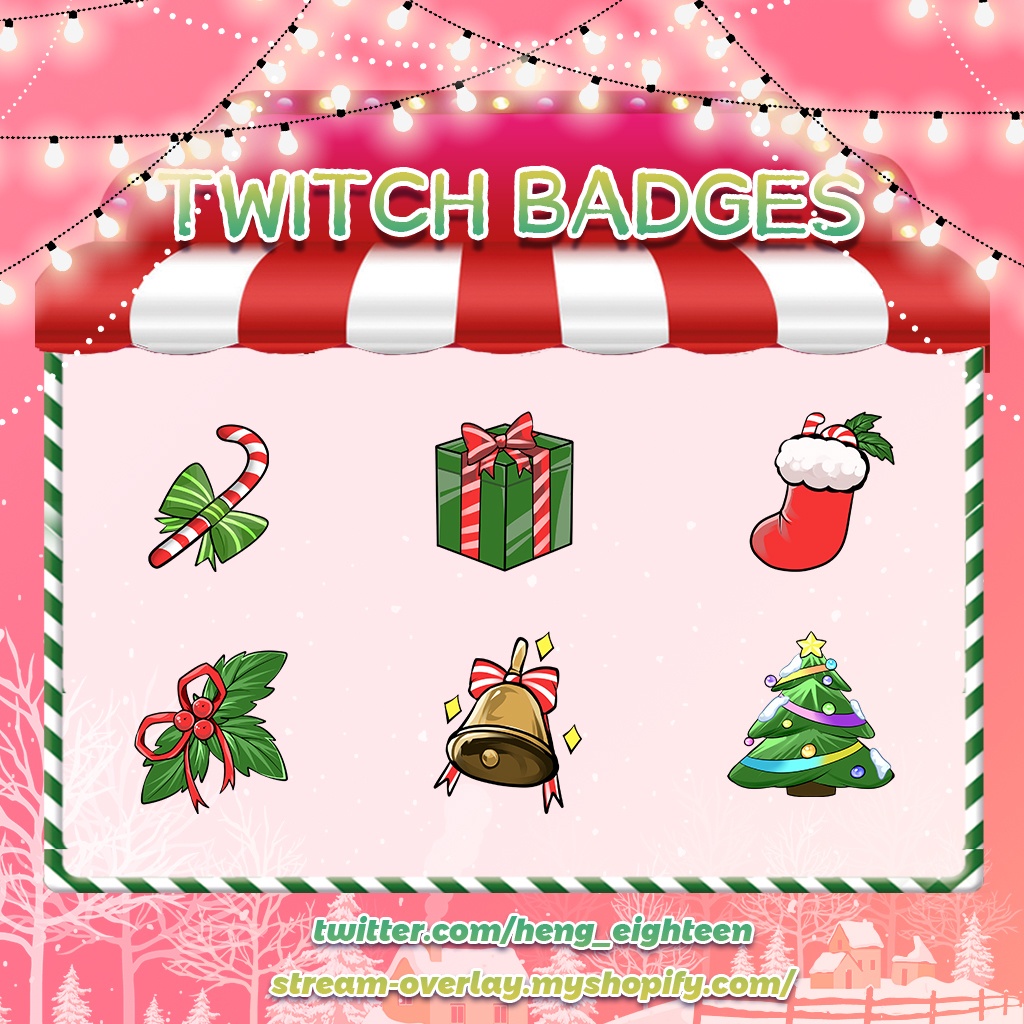 【Twitch Badges】Christmas Livestream Badges