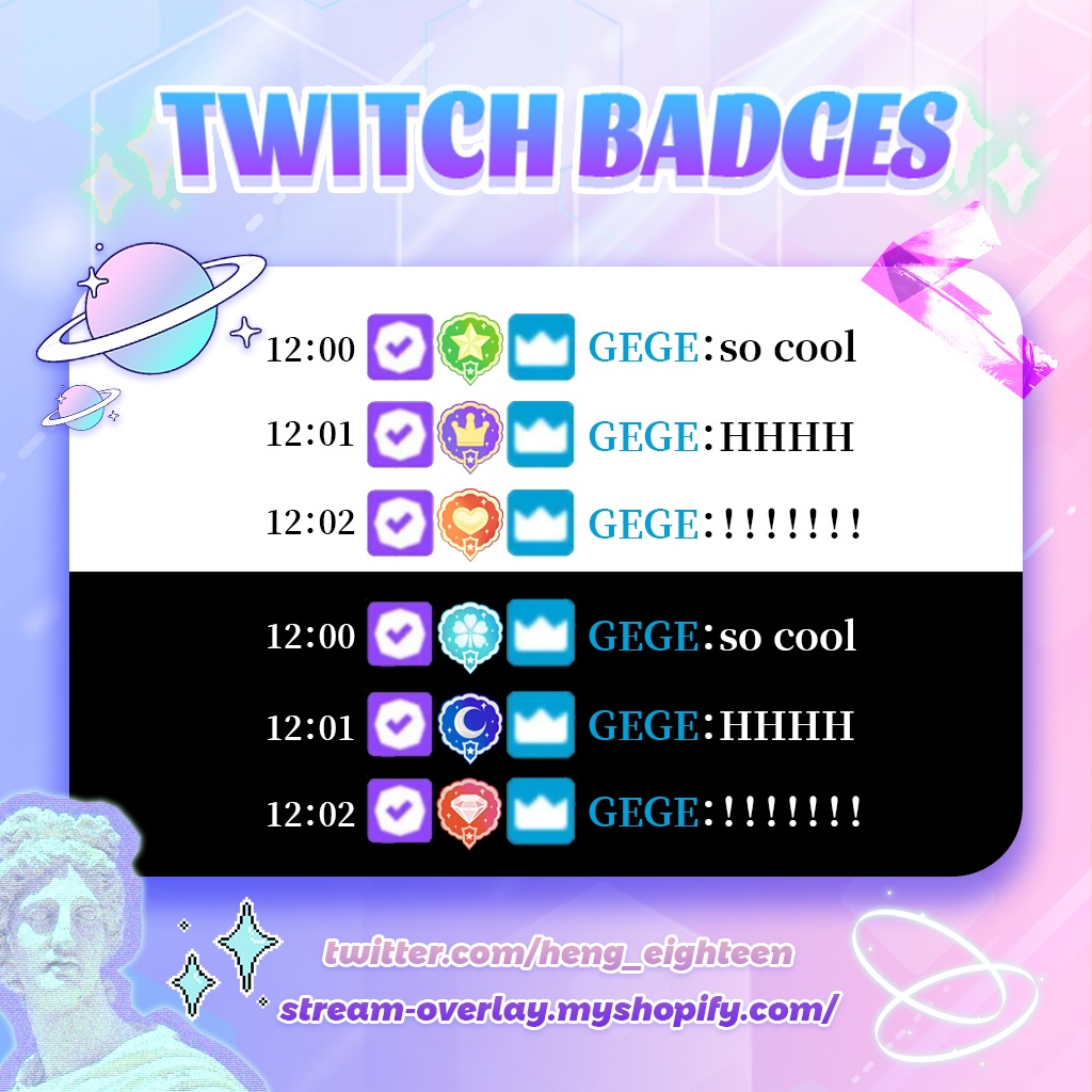 【Twitch badges】Medal Livestream Badges