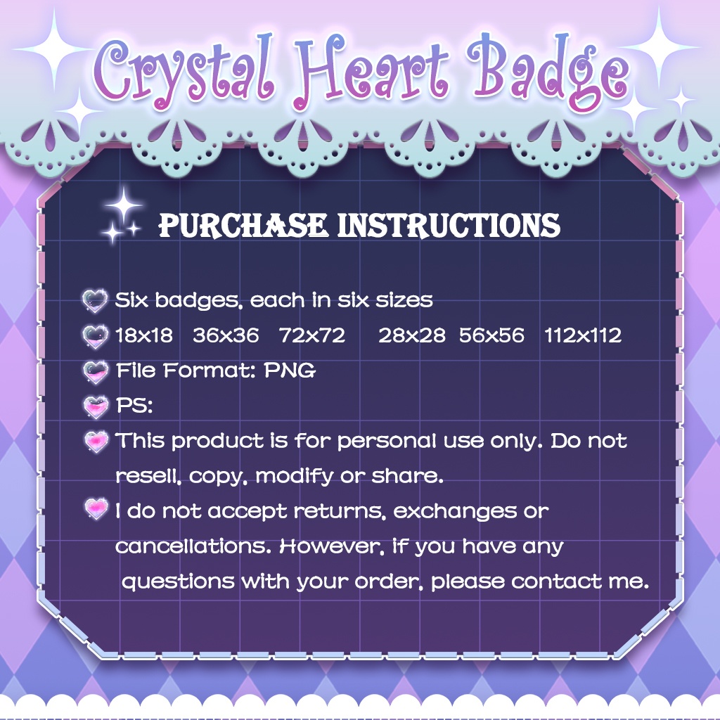 【Twitch Badges】Crystal Heart Livestream Badges🎄🎄