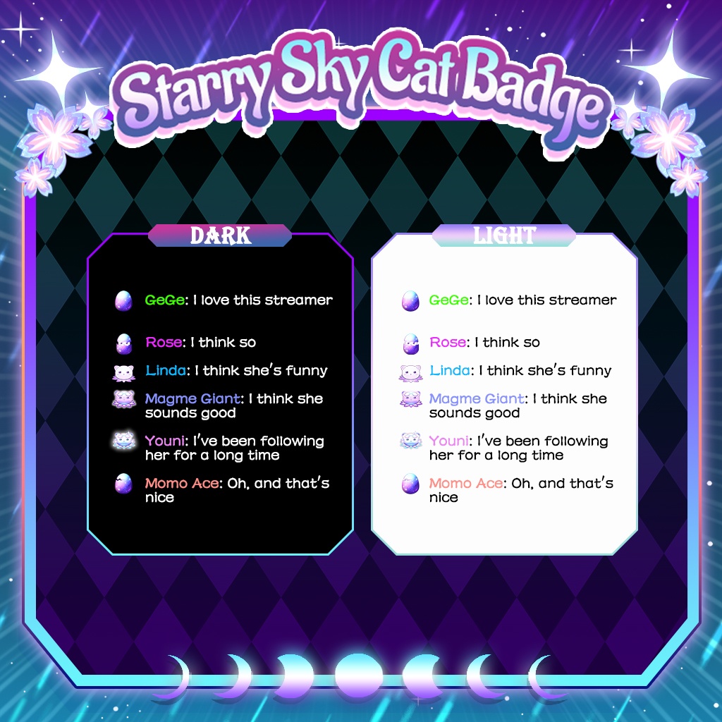 【Twitch Badges】StarrySky Cat Livestream Badges🎄🎄