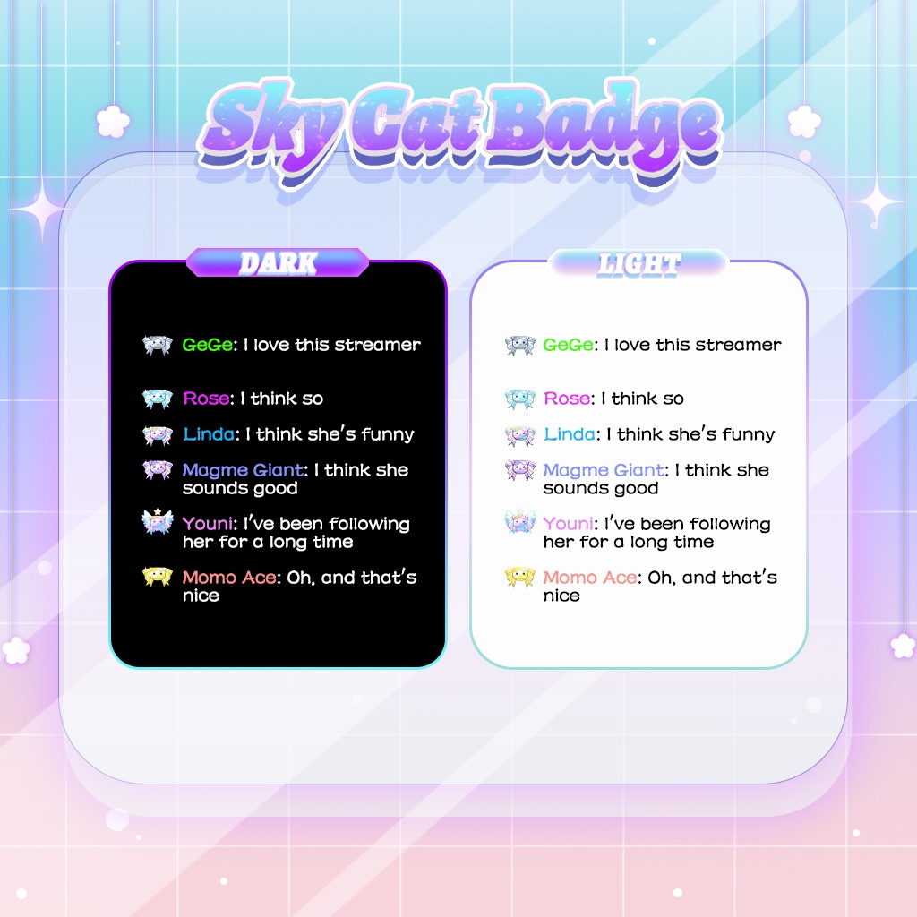 【Twitch Badges】Skycat Livestream Badges