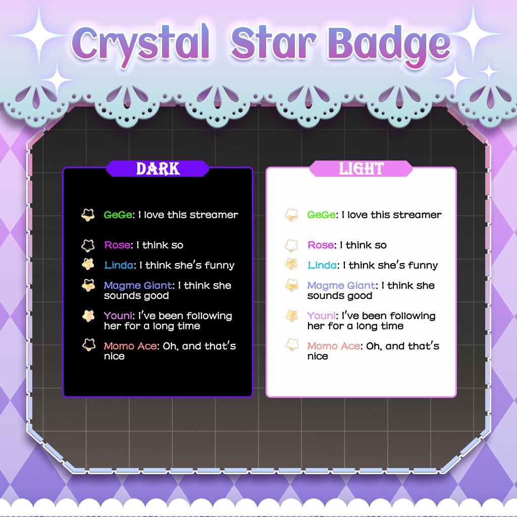 【Twitch Badges】Yellow Star Livestream Badges