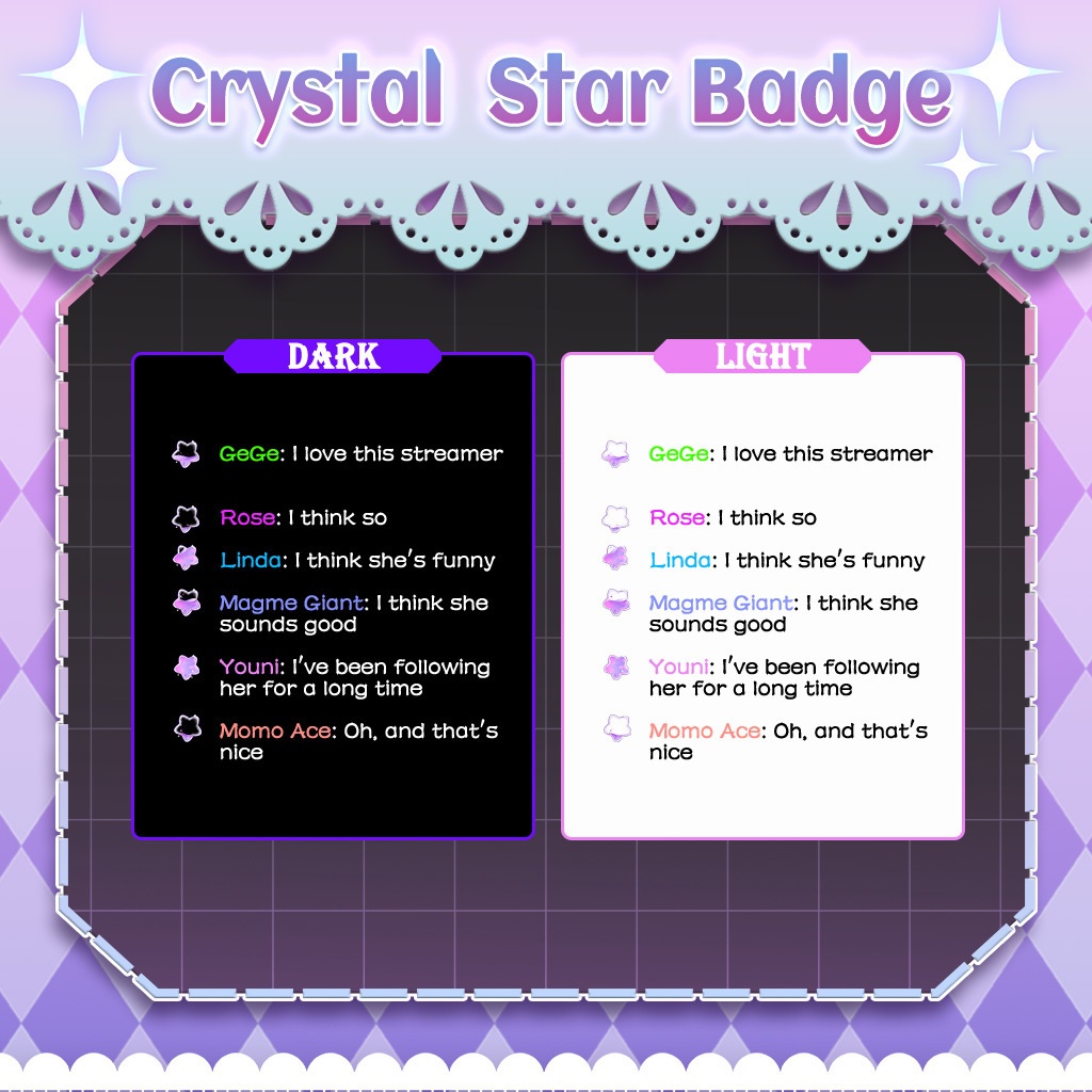 【Twitch Badges】Purple Star Livestream Badges