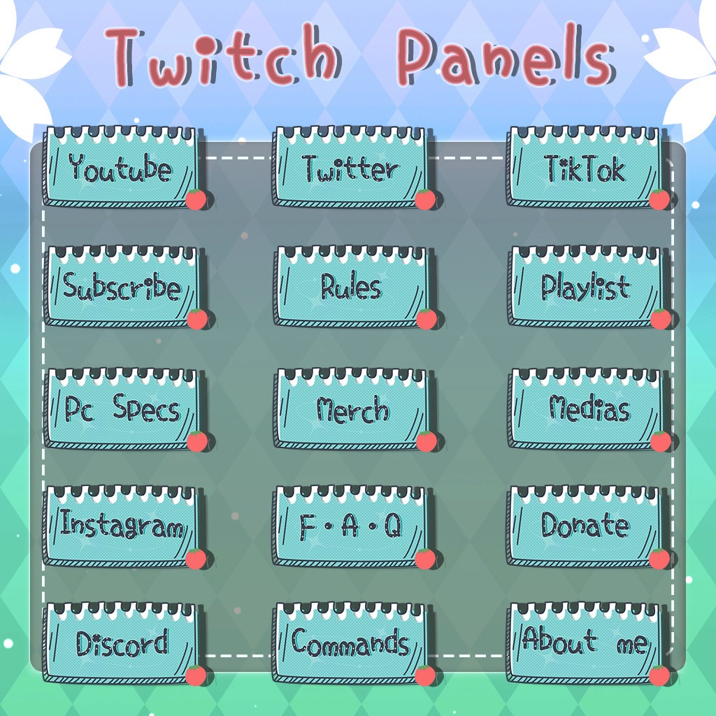 【Twitch Panels】Calendar Twitch Panels | Panels, Twitch Panels, Youtube Panels, Tiktok Panels