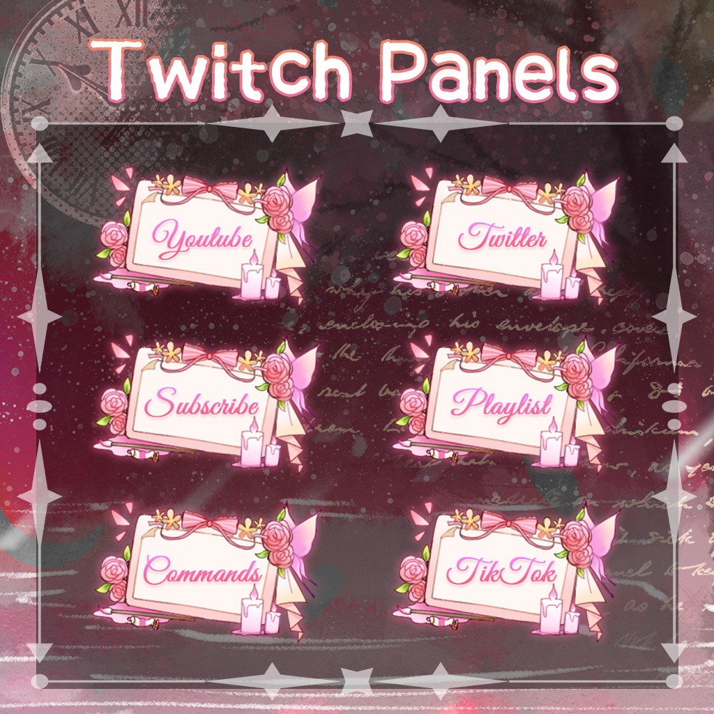 【Twitch Panels】Flower Twitch Panels | Panels, Twitch Panels, Youtube Panels, Tiktok Panels