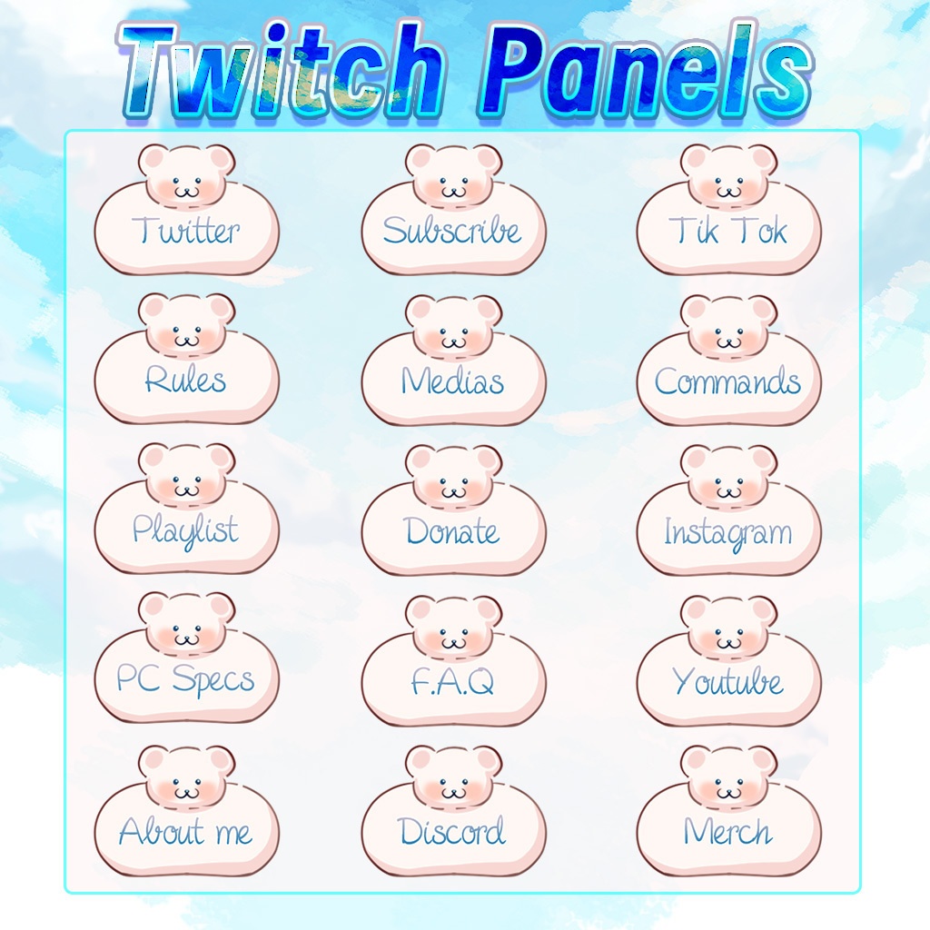 【Twitch Panels】Polar Bear Twitch Panels | Panels, Twitch Panels, Youtube Panels, Tiktok Panels