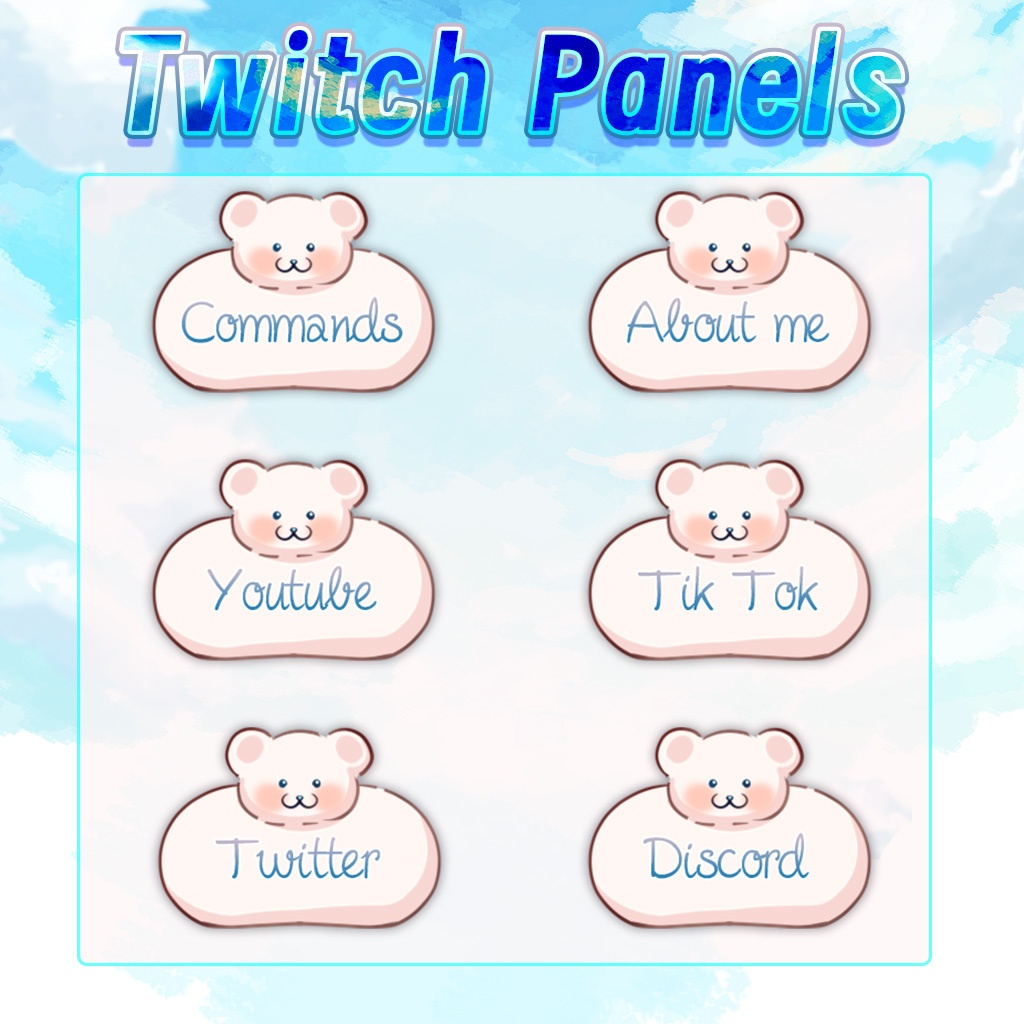 【Twitch Panels】Polar Bear Twitch Panels | Panels, Twitch Panels, Youtube Panels, Tiktok Panels
