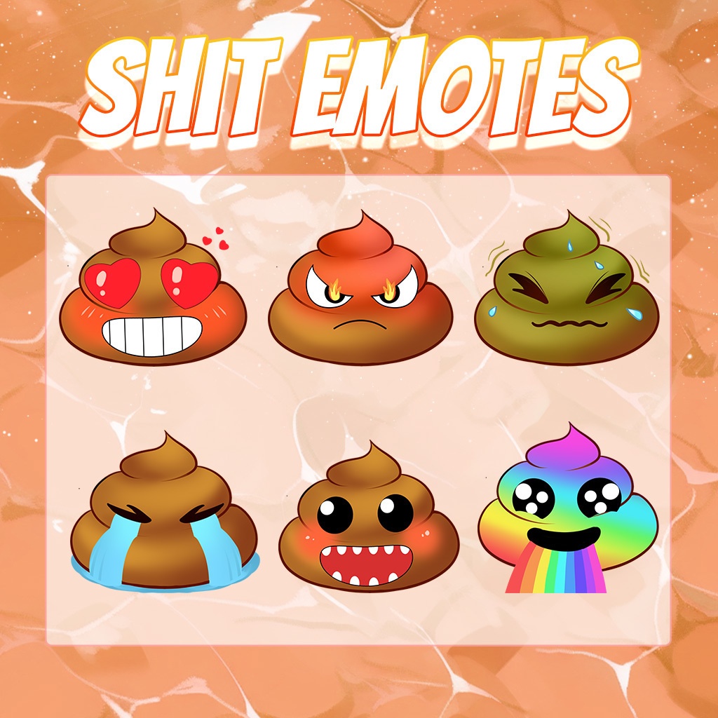【Twitch Emote】Cute Shit Twitch Emotes | Emote, Livestream Emote, Cute Emote, VTuber Emotes, Discord Emote.