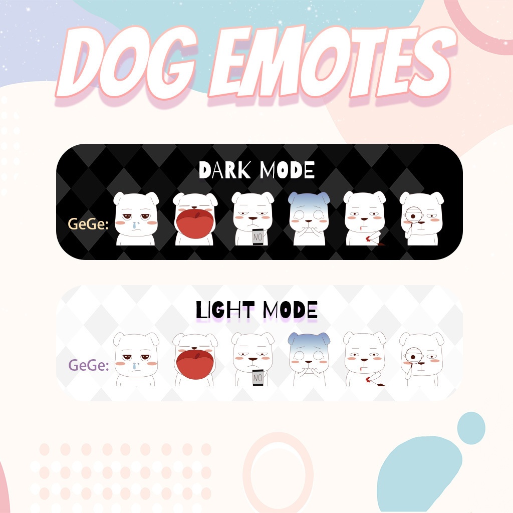 【Twitch Emote】Dog Twitch Emotes | Emote, Livestream Emote, Cute Emote, VTuber Emotes, Discord Emote.