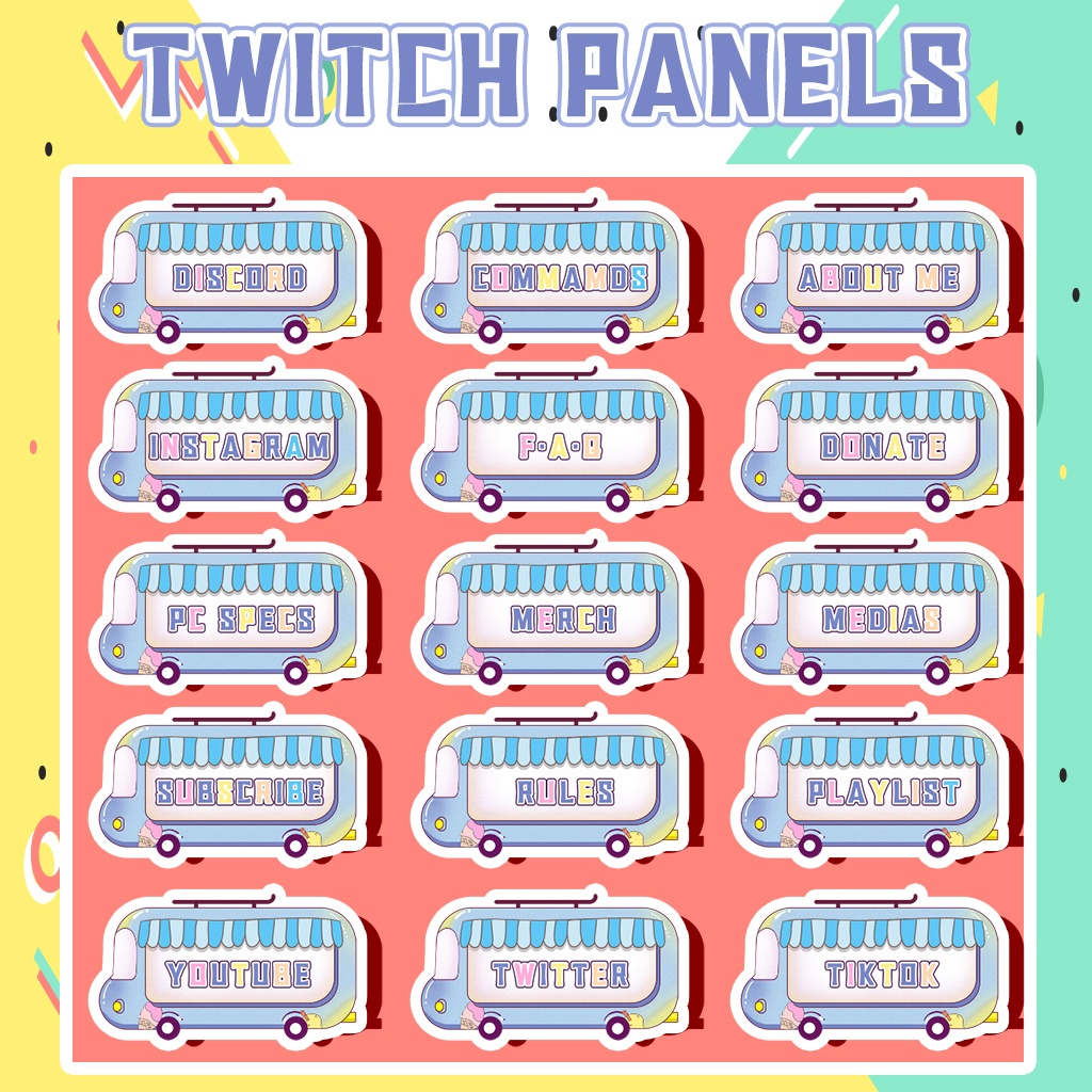 【Twitch Panels】Bus Twitch Panels | Panels, Twitch Panels, Youtube Panels, Tiktok Panels