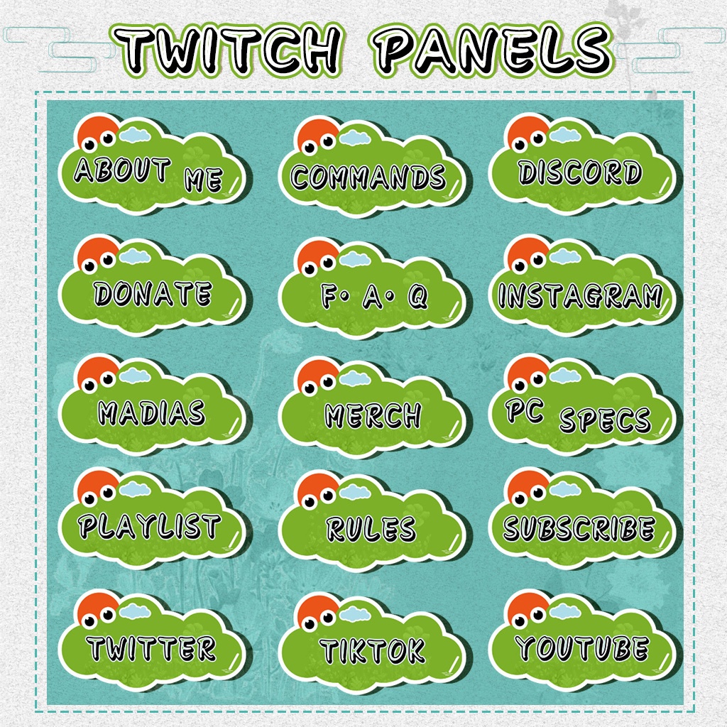 【Twitch Panels】Frog Twitch Panels | Panels, Twitch Panels, Youtube Panels, Tiktok Panels