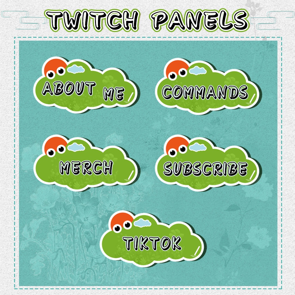 【Twitch Panels】Frog Twitch Panels | Panels, Twitch Panels, Youtube Panels, Tiktok Panels