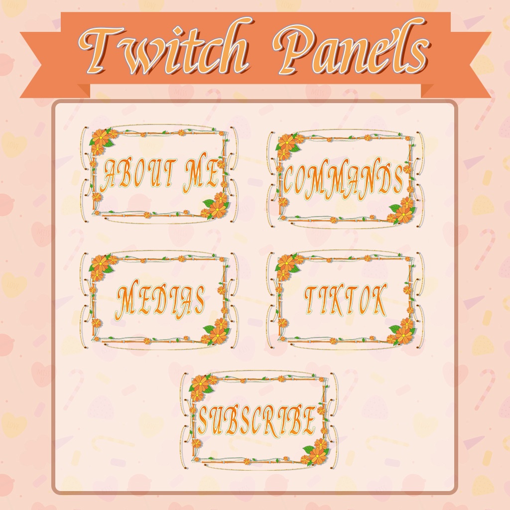 【Twitch Panels】Flowers Twitch Panels | Panels, Twitch Panels, Youtube Panels, Tiktok Panels