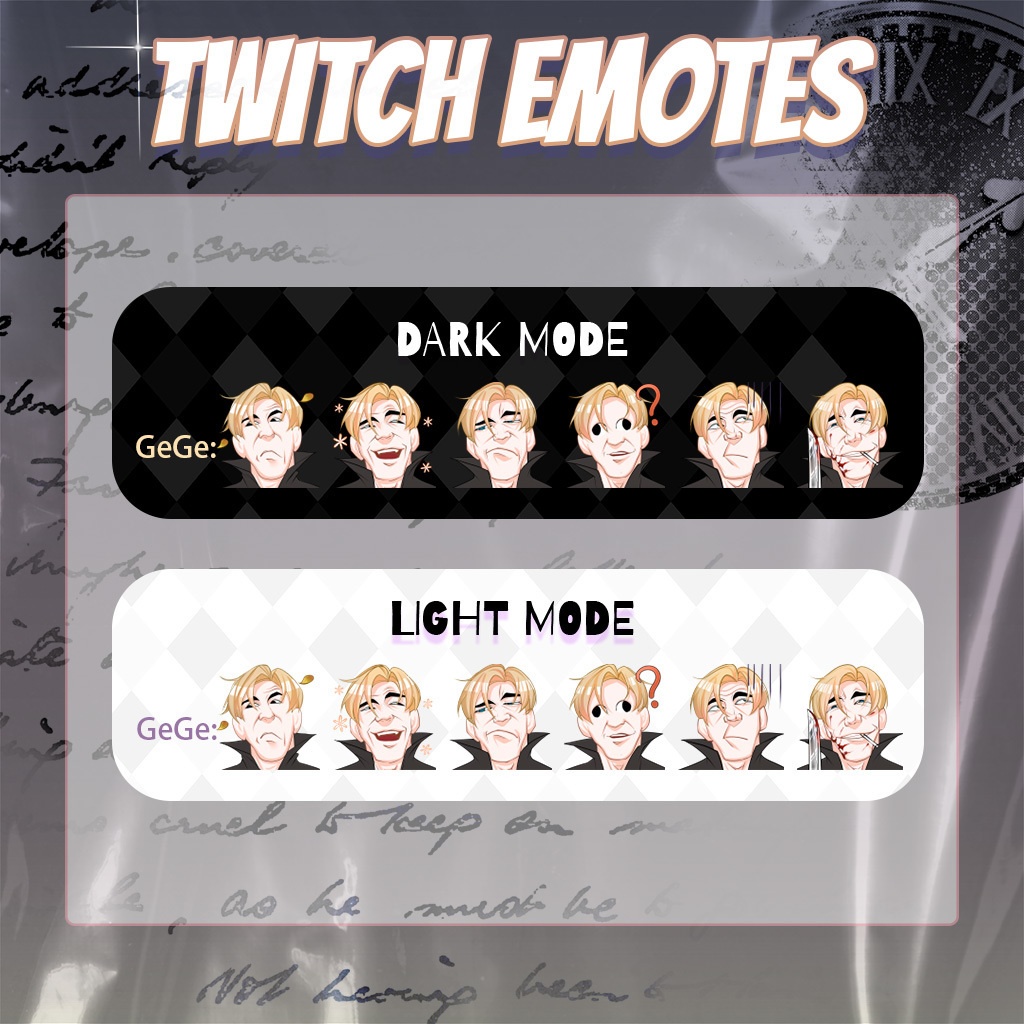 【Twitch Emote】Face02 Twitch Emotes | Emote, Livestream Emote, Cute Emote, VTuber Emotes, Discord Emote,Chibi Emote.