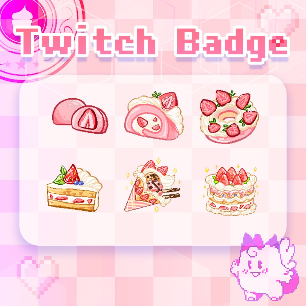 【Twitch Badges】Sweet Food Livestream Badges